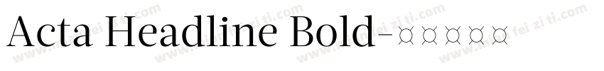 Acta Headline Bold字体转换